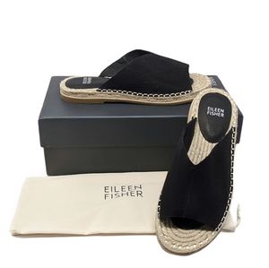 NIB Eileen Fisher Milly Espadrille Black Sandals